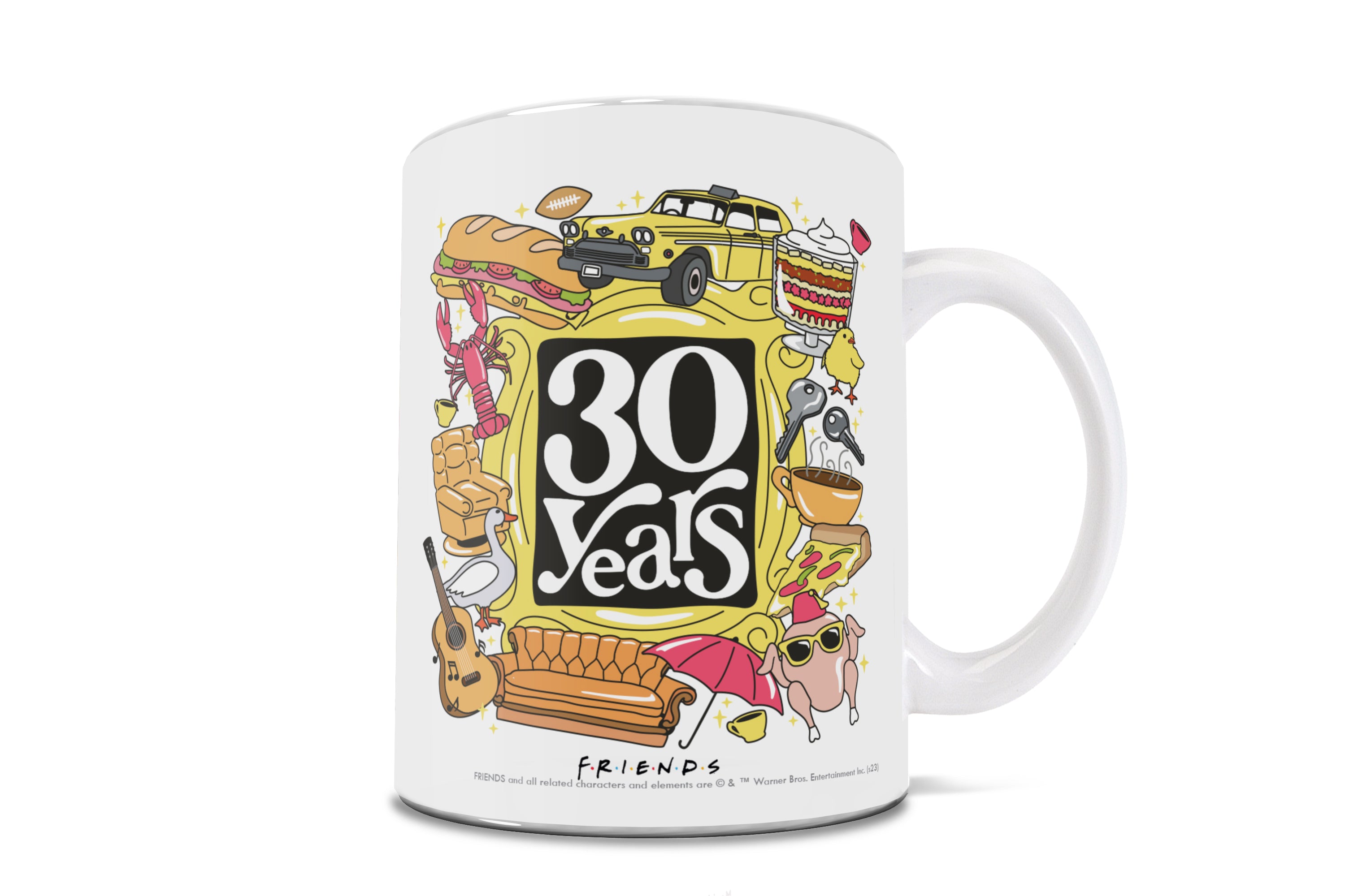 Friends: The Television Show 30th Anniversary (30 Years) White Ceramic Mug WMUG1618